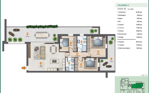 PALAZZINA 3 – APPARTAMENTO “E”
